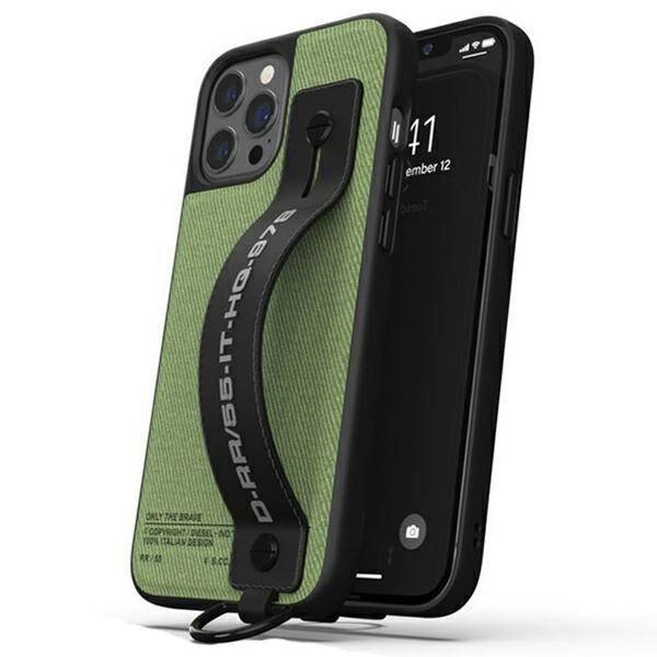 Diesel Handstrap Case Utility Twill iPhone 12/12 Pro czarno-zielony/black-green 44291