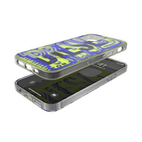 Diesel Snap Case Clear AOP iPhone 12 Pro Max niebiesko-limonkowy/blue-lime 42565