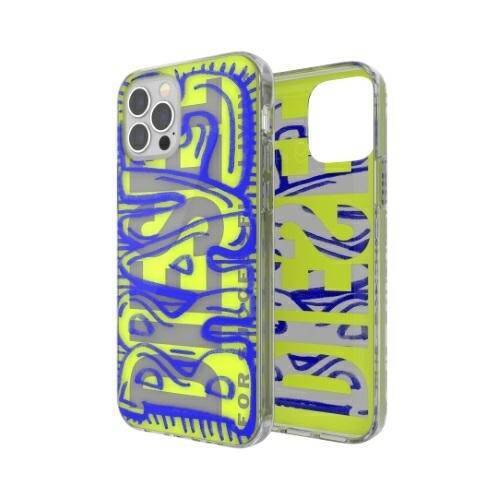 Diesel Snap Case Clear AOP iPhone 12 Pro Max niebiesko-limonkowy/blue-lime 42565