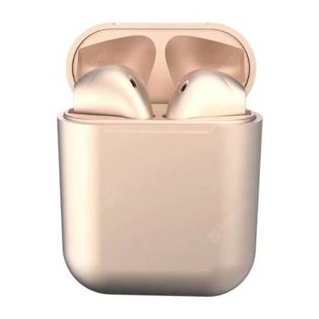 EARPHONES BLUETOOTH TWS INPODS I12 ROSE GOLD METALLIC