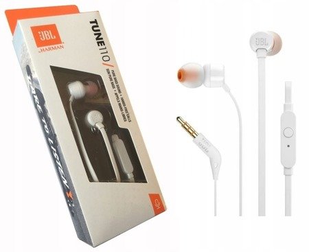 EARPHONES JBL T110  WHITE