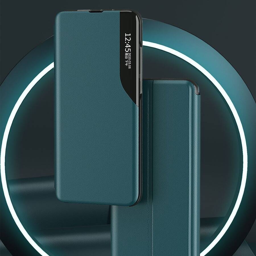 ECO LEATHER VIEW CASE ELEGANT BOOKCASE TYPE CASE WITH KICKSTAND FOR XIAOMI POCO M3 / XIAOMI REDMI 9T BLUE