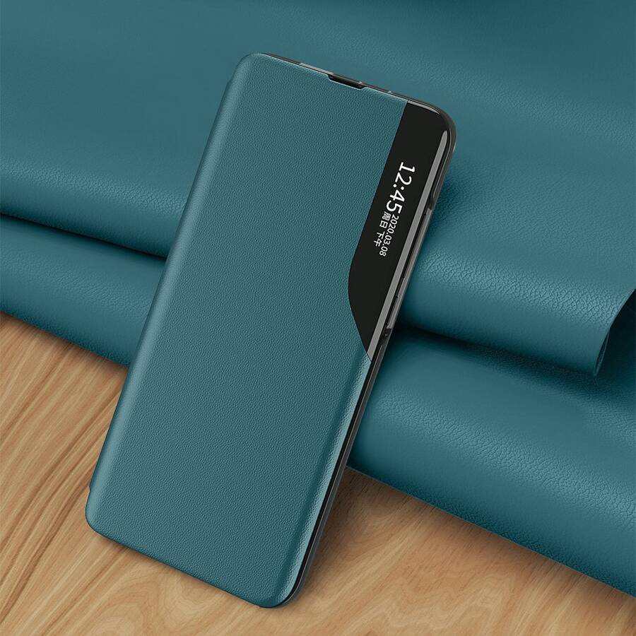 ECO LEATHER VIEW CASE ELEGANT BOOKCASE TYPE CASE WITH KICKSTAND FOR XIAOMI POCO M3 / XIAOMI REDMI 9T BLUE