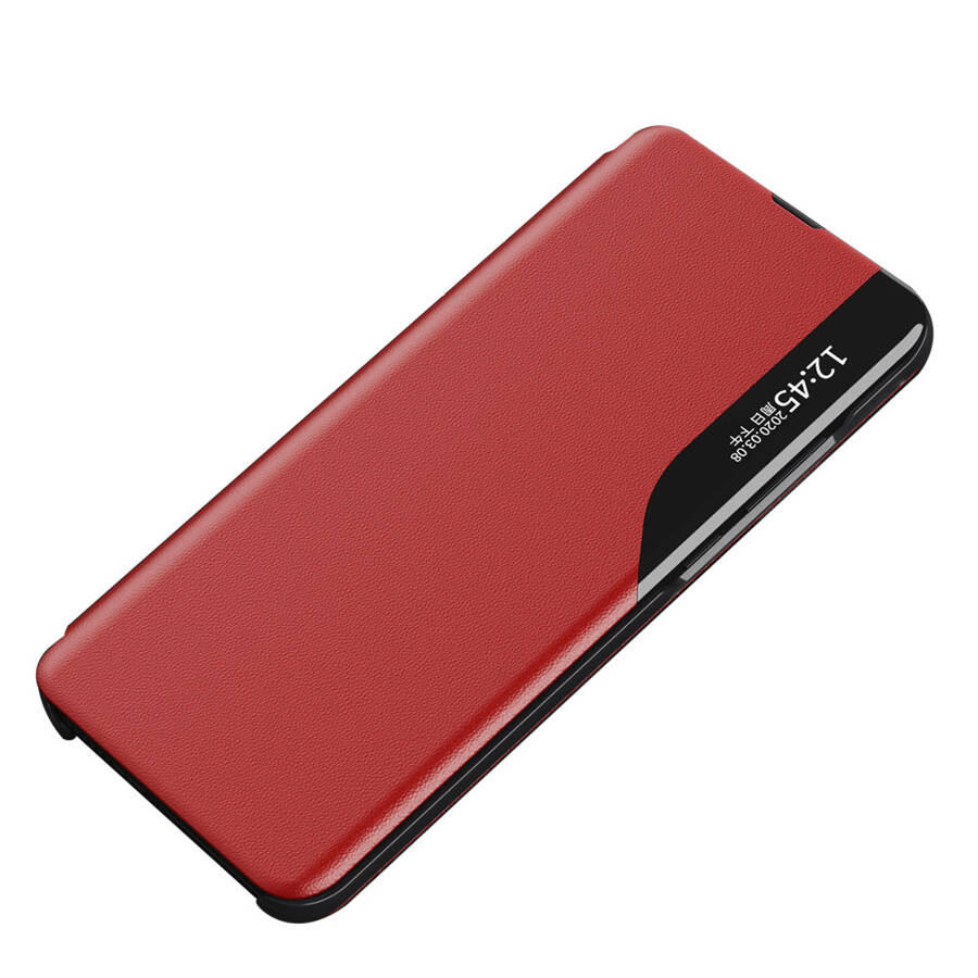 ECO LEATHER VIEW CASE ELEGANT FLIP COVER WITH STAND FUNCTION POCO M4 PRO 5G RED