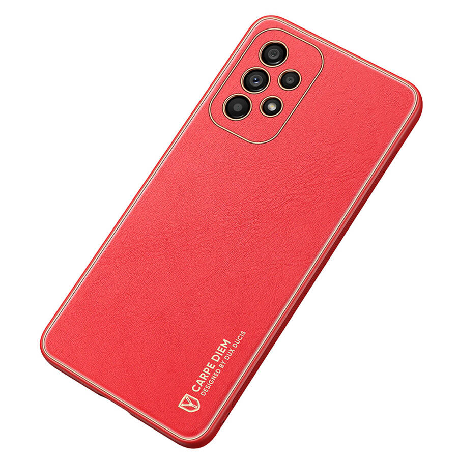 ELEGANT COVER MADE OF ARTIFICIAL LEATHER FOR SAMSUNG GALAXY A33 5G RED. DUX DUCIS YOLO