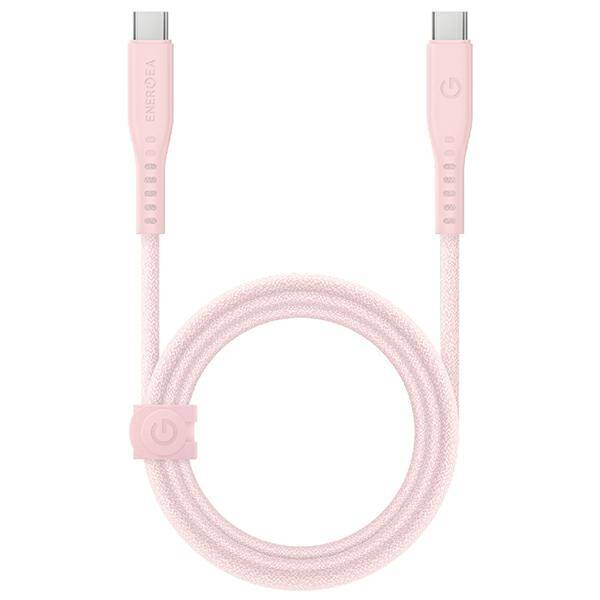 ENERGEA kabel Flow USB-C - USB-C 1.5m różowy/pink 240W 5A PD Fast Charge