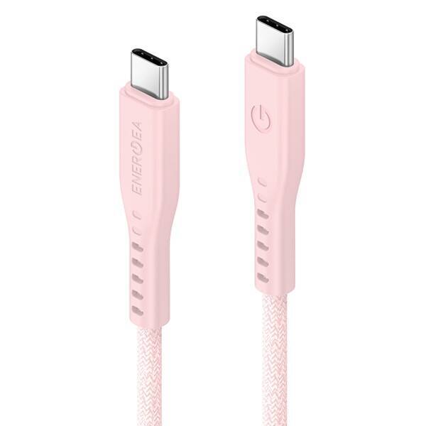 ENERGEA kabel Flow USB-C - USB-C 1.5m różowy/pink 240W 5A PD Fast Charge