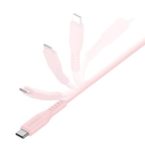 ENERGEA kabel Flow USB-C - USB-C 1.5m różowy/pink 240W 5A PD Fast Charge