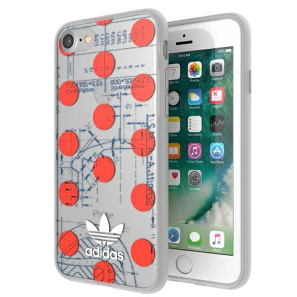 ETUI ADIDAS OR CLEAR CASE 70S IPHONE 6/6S/7/8/SE 2020 RED