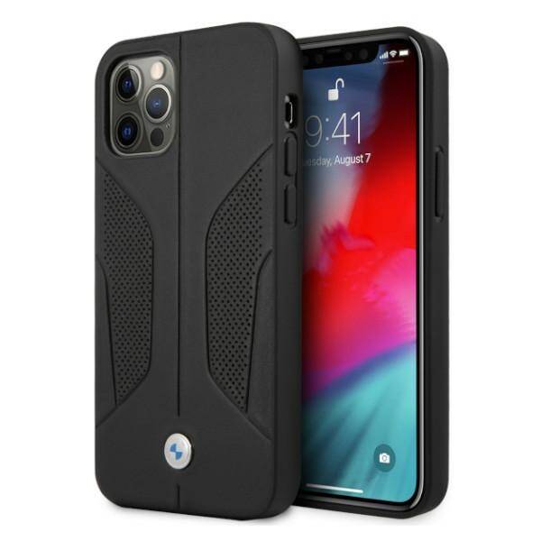 Etui BMW BMHCP12MRSCSK iPhone 12/12 Pro  6,1" czarny/black hardcase Leather Perforate Sides