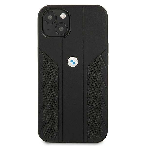 Etui BMW BMHCP13SRSPPK iPhone 13 mini 5,4" czarny/black hardcase Leather Curve Perforate