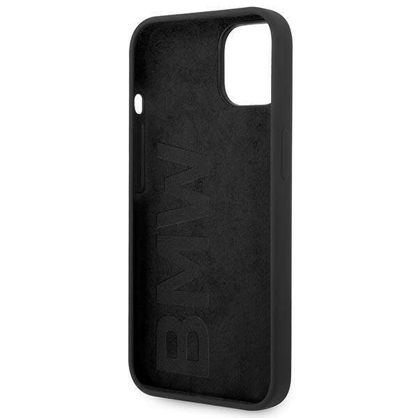 Etui BMW BMHCP14SSILBK iPhone 14 / 15 / 13 6.1" czarny/black Silicone Metal Logo