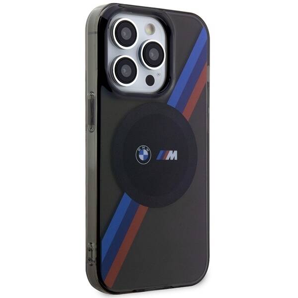 Etui BMW BMHMP14LHDTK iPhone 14 Pro 6.1"  szary/grey Tricolor Stripes MagSafe