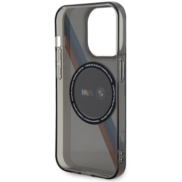 Etui BMW BMHMP14LHDTK iPhone 14 Pro 6.1"  szary/grey Tricolor Stripes MagSafe