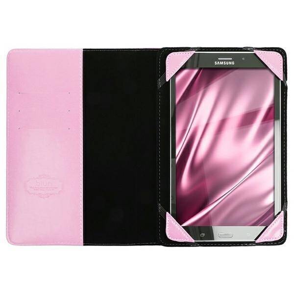 Etui Blun uniwersalne na tablet 8" UNT różowy/pink