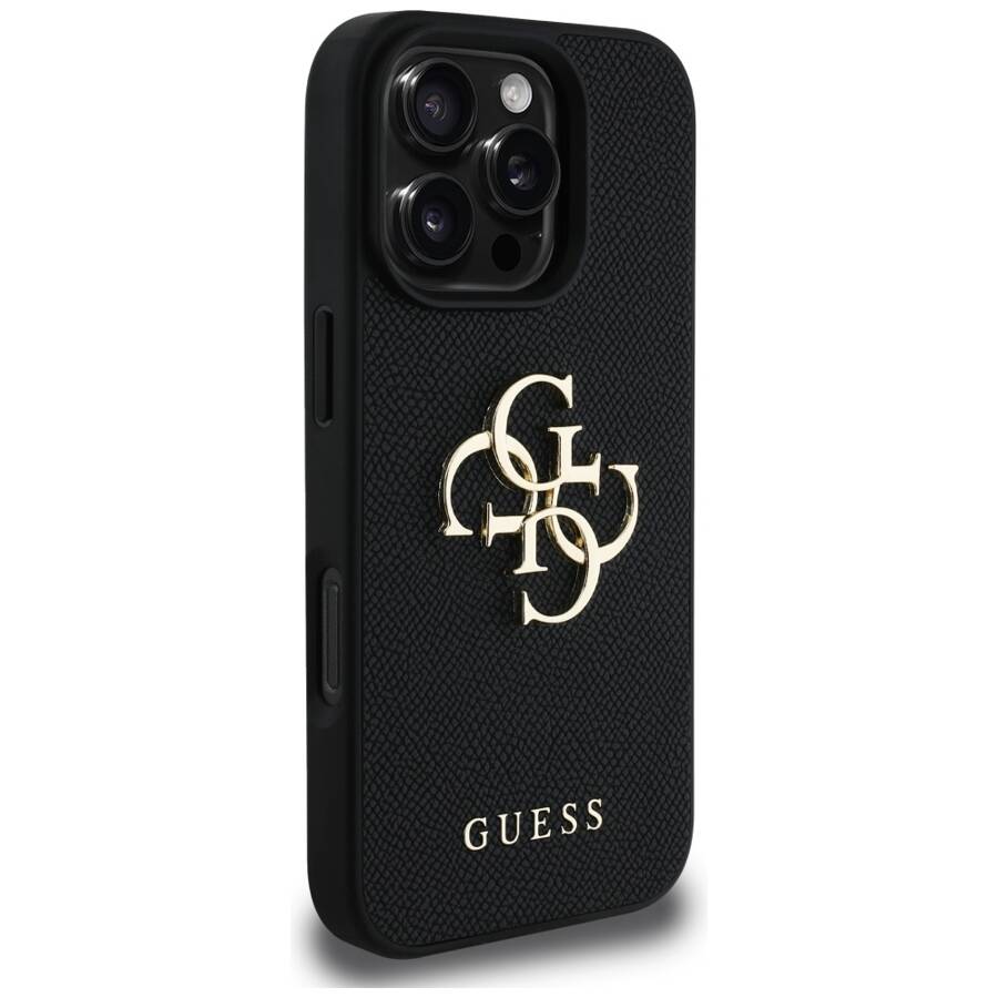 Etui Guess Grained Big 4G Logo Small      Classic Logo do iPhone 16 Pro czarny