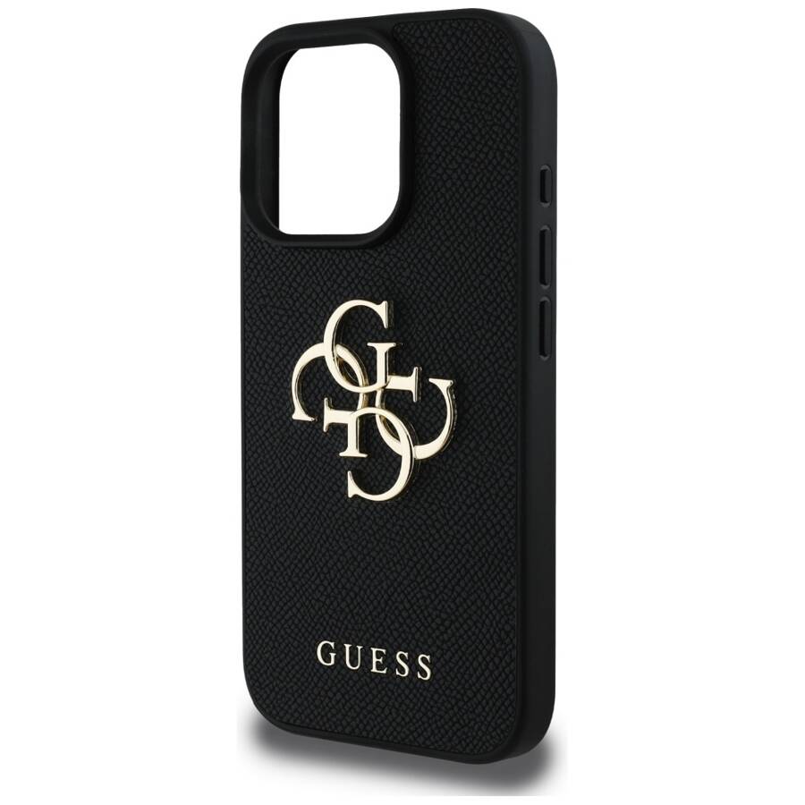 Etui Guess Grained Big 4G Logo Small      Classic Logo do iPhone 16 Pro czarny