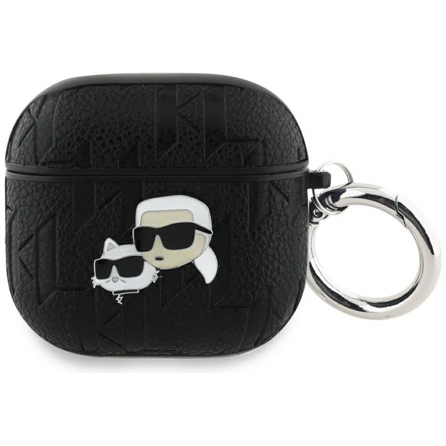 Etui Karl Lagerfeld Monogram Karl &       Choupette Head do AirPods 4 czarny