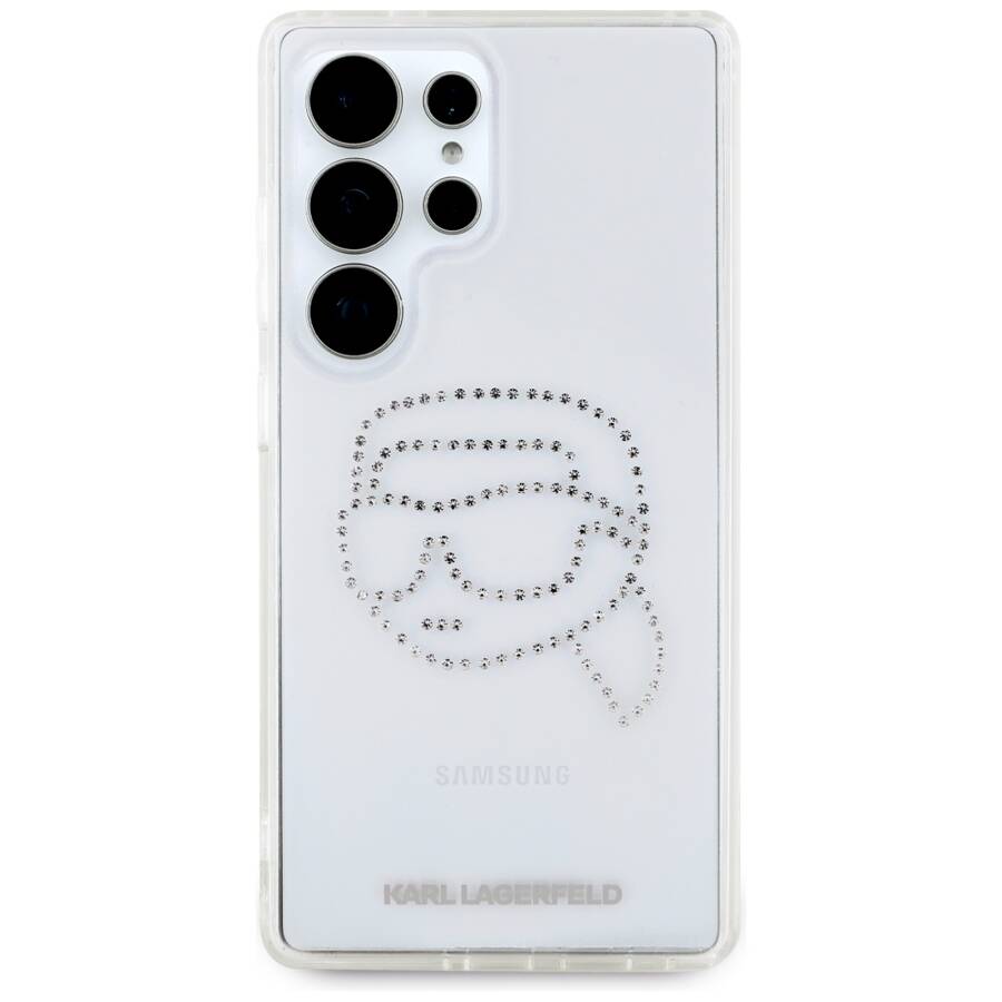 Etui Karl Lagerfeld Rhinestones Karl      Head Logo Samsung Galaxy S25 Ultra przezroczysty