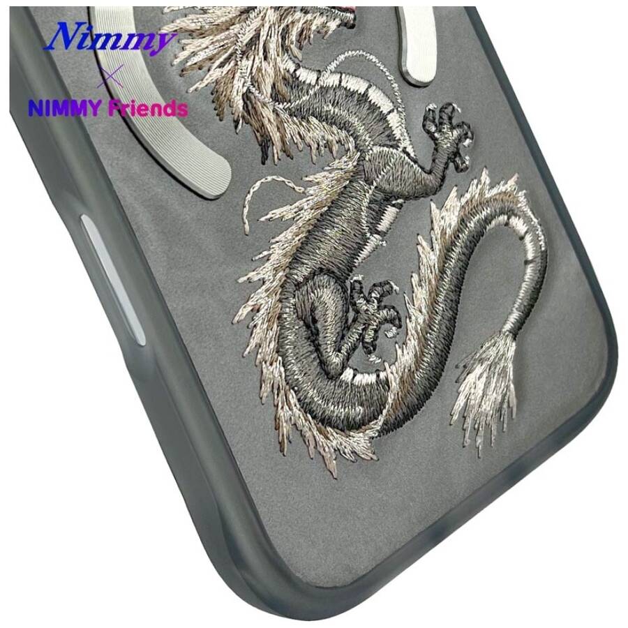 Etui Nimmy Dragon do iPhone 16 szary