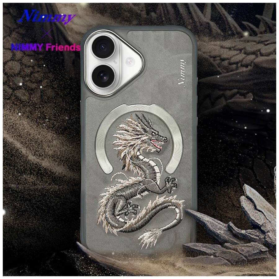 Etui Nimmy Dragon do iPhone 16 szary