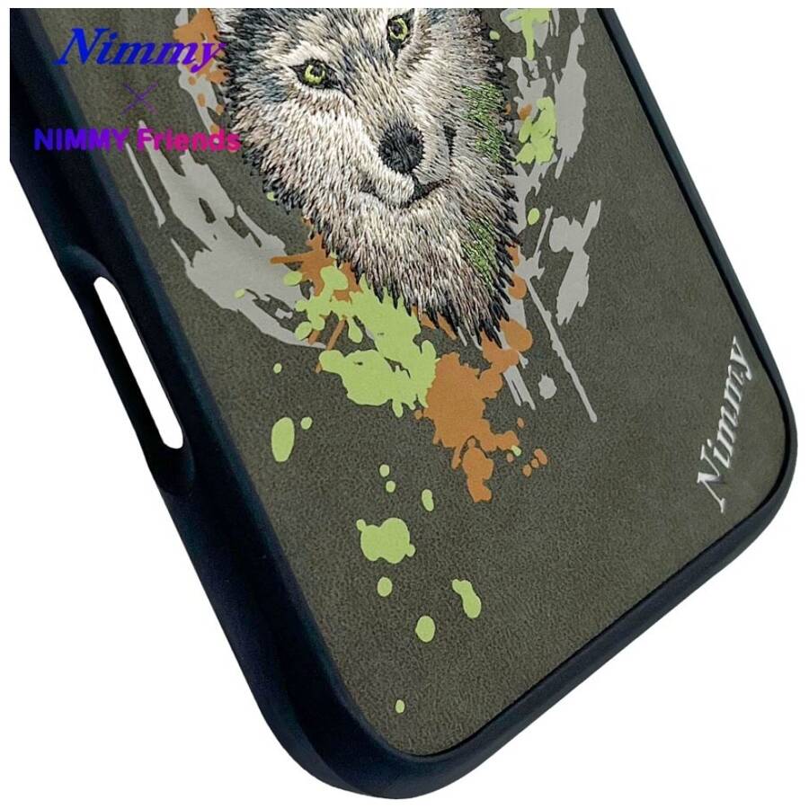 Etui Nimmy Wilk do iPhone 16 ciemnoszary