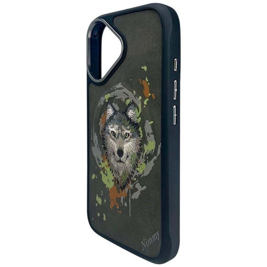 Etui Nimmy Wilk do iPhone 16 ciemnoszary