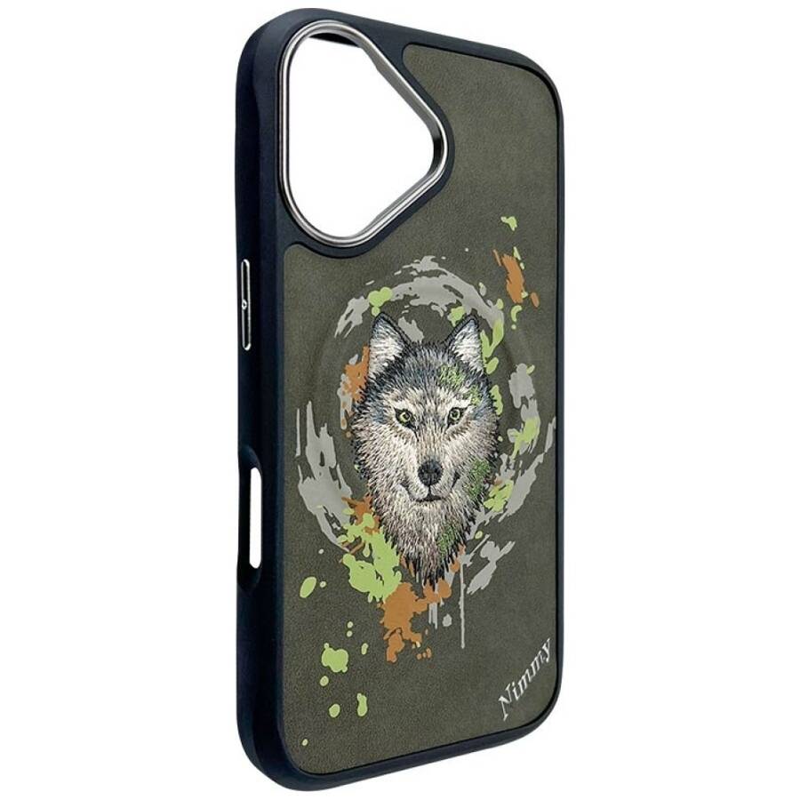 Etui Nimmy Wilk do iPhone 16 ciemnoszary