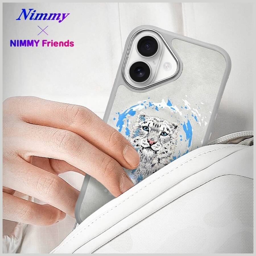 Etui Nimmy Wilk do iPhone 16 jasnoszary