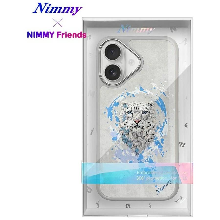 Etui Nimmy Wilk do iPhone 16 jasnoszary