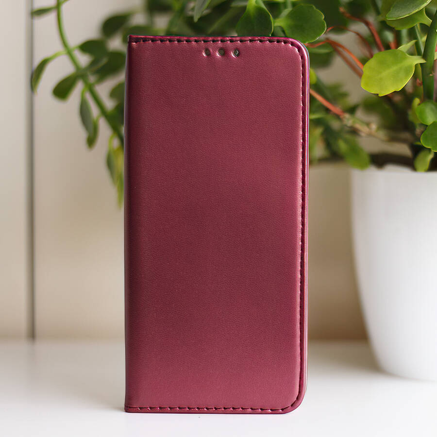 Etui Smart Magnetic do Huawei P20 Lite burgundowe