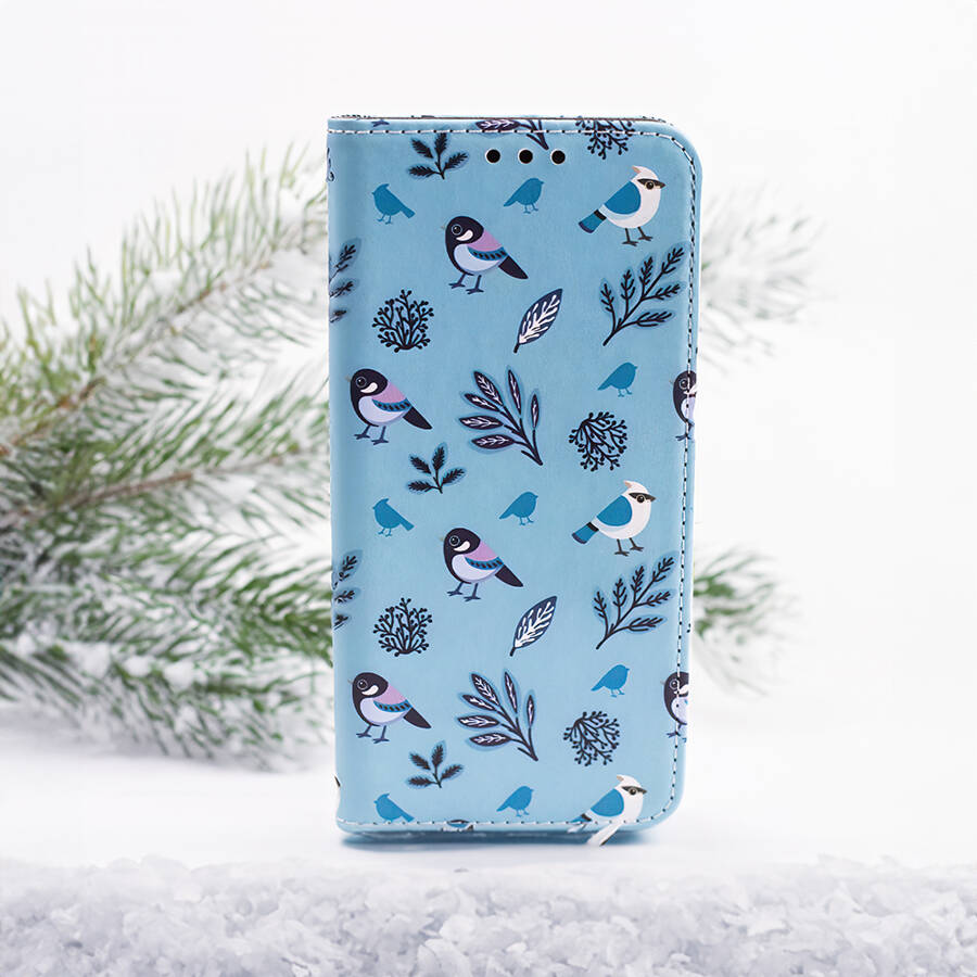 Etui Smart Trendy Winter Birds do Samsung Galaxy A20e (SM-A202F)