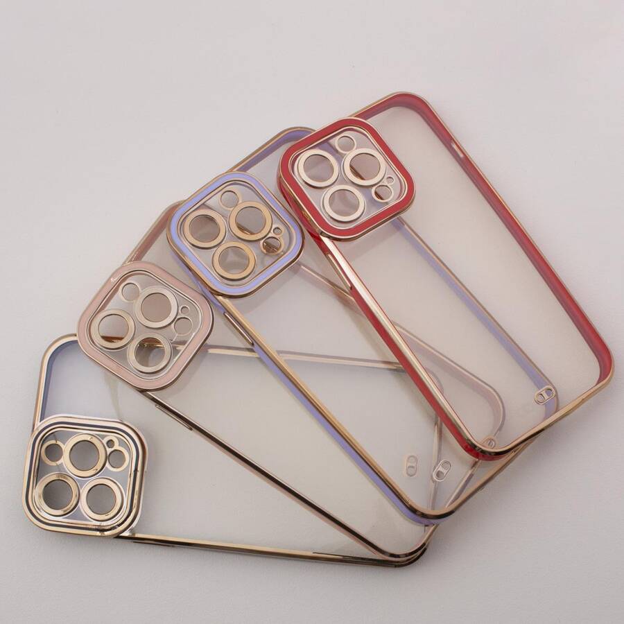 FASHION CASE FOR IPHONE 12 PRO MAX GOLD FRAME GEL COVER WHITE