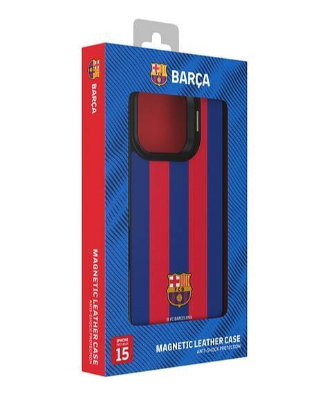 FC Barcelona Case for iPhone 15 Pro Max Magnetic Case MagSafe OCFCBMCIP15PMBG BG