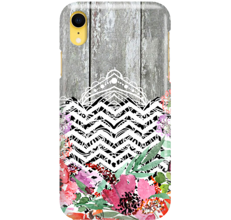 FUNNY CASE OVERPRINT GRAY WOOD IPHONE XR