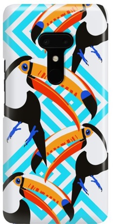 FUNNY CASE OVERPRINT TOUCANS STRIPES HTC U12 PLUS