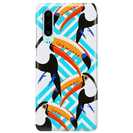 FUNNY CASE OVERPRINT TOUCANS STRIPES HUAWEI P30