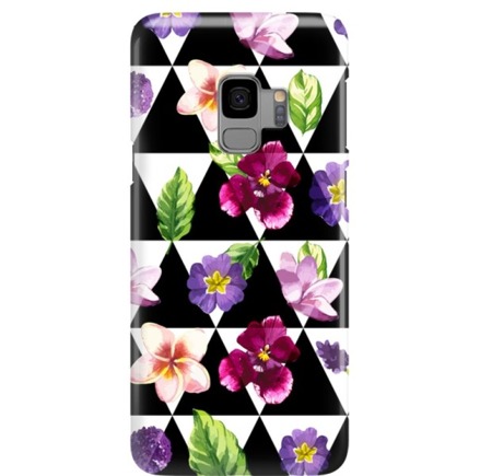 FUNNY CASE OVERPRINT TRIANGLES AND FLOWERS SAMSUNG GALAXY S9