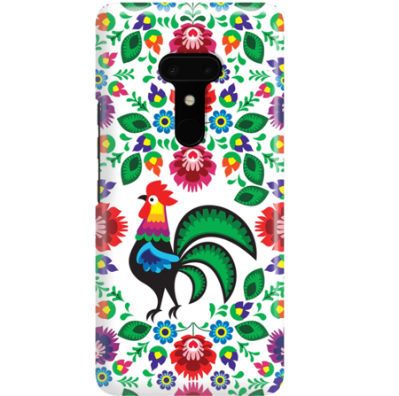 FUNNY CASE OVERPRINT WHITE ROOSTER HTC U12 PLUS