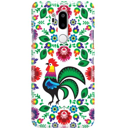 FUNNY CASE OVERPRINT WHITE ROOSTER LG G7