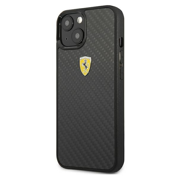 Ferrari FEHCP13MFCABK iPhone 13 / 14 / 15 6.1" czarny/black hardcase On Track Real Carbon