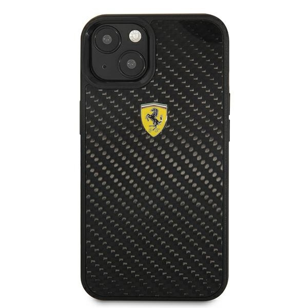 Ferrari FEHCP13MFCABK iPhone 13 / 14 / 15 6.1" czarny/black hardcase On Track Real Carbon