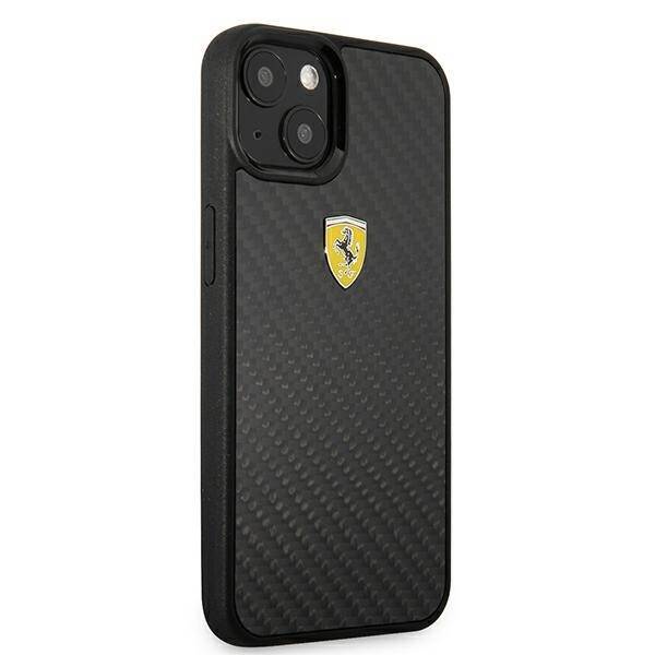 Ferrari FEHCP13MFCABK iPhone 13 / 14 / 15 6.1" czarny/black hardcase On Track Real Carbon