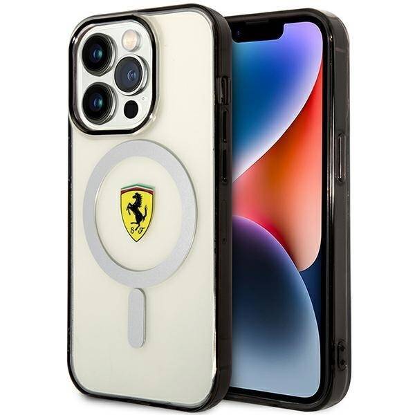 Ferrari FEHMP14LURKT iPhone 14 Pro 6,1"  przezroczysty/transparent hardcase Outline Magsafe