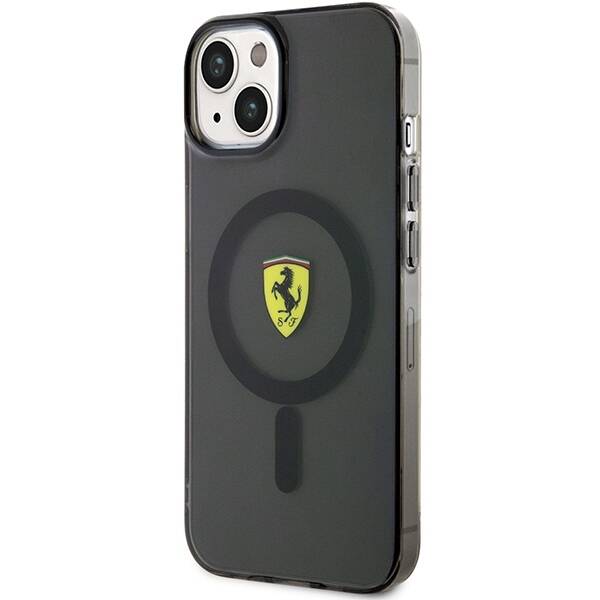 Ferrari FEHMP14SURKK iPhone 14 / 15 / 13  6.1" czarny/black hardcase Translucent Magsafe