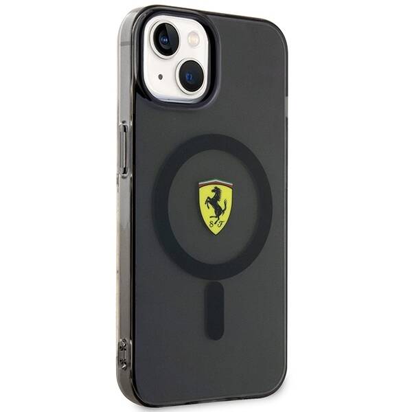 Ferrari FEHMP14SURKK iPhone 14 / 15 / 13  6.1" czarny/black hardcase Translucent Magsafe