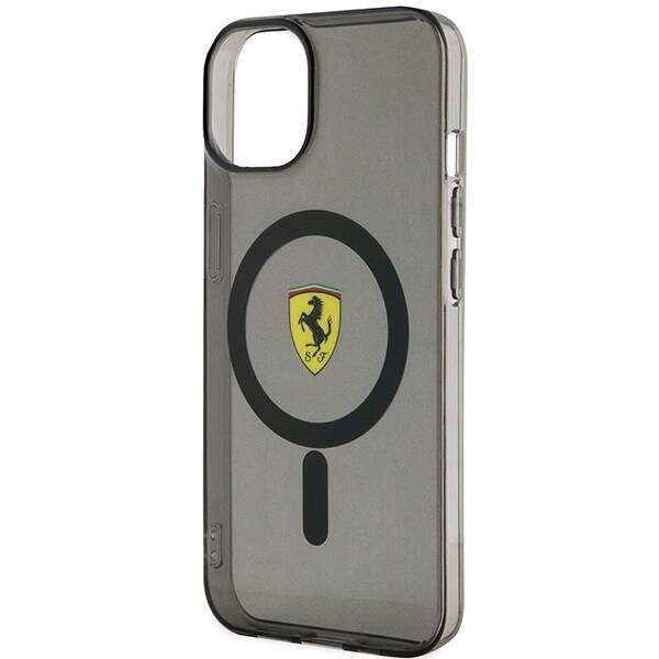 Ferrari FEHMP14SURKK iPhone 14 / 15 / 13  6.1" czarny/black hardcase Translucent Magsafe