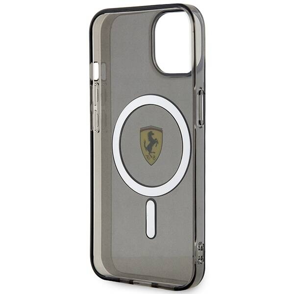 Ferrari FEHMP14SURKK iPhone 14 / 15 / 13  6.1" czarny/black hardcase Translucent Magsafe