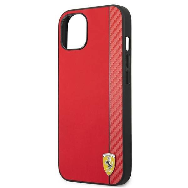 Ferrari FESAXHCP13SRE iPhone 13 mini 5,4" czerwony/red hardcase On Track Carbon Stripe