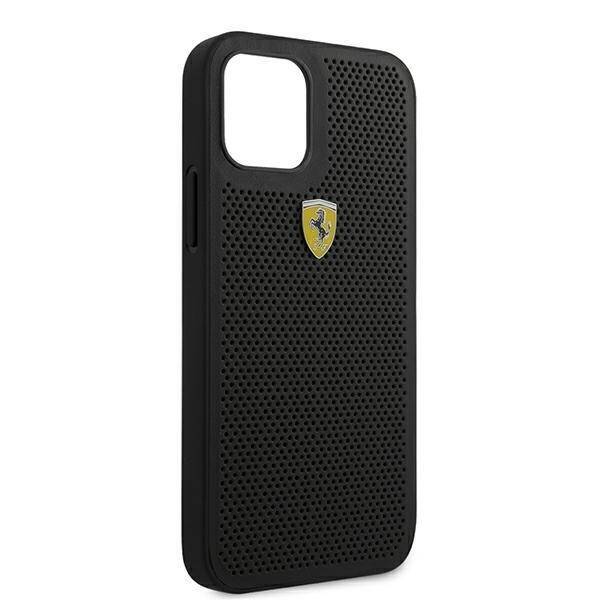 Ferrari FESPEHCP12LBK iPhone 12 Pro Max 6,7" czarny/black hardcase On Track Perforated